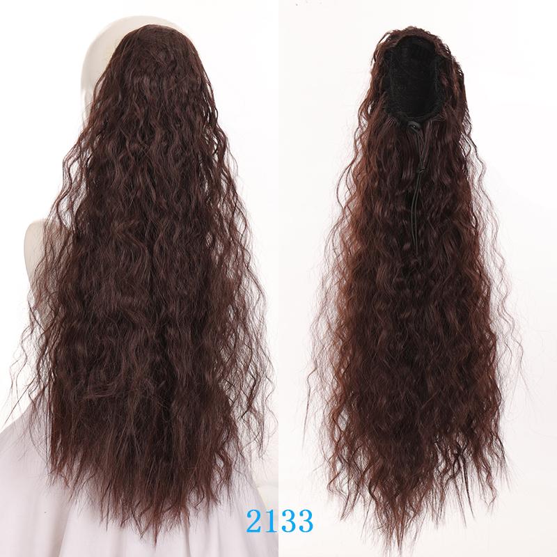 Drawstring Puff Long Kinky Afro Curly Ponytail Synthetic African American Hair Extension Ponytail Clip In Hairpiece