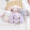 Long-Eared Rabbit Doll Pendant Cute Little White Rabbit Plush Gift Doll Bag Keychain Pendant Gift Children Sleeping Doll