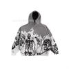 American high street skull skeleton hooded sweater men's and women's trendy brand loose dark street pullover
