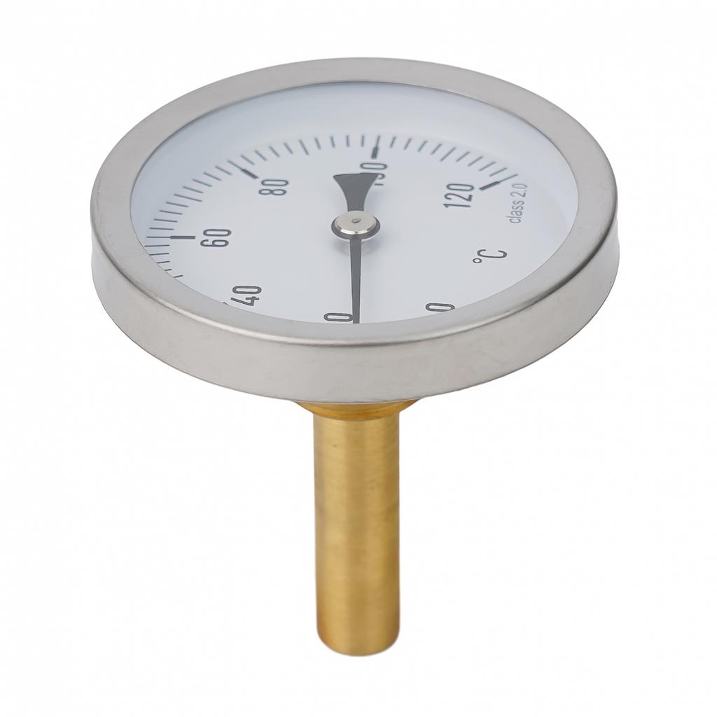 Thermometer With Copper Sheath 1/2" Screw-in Buffer Boiler Heating 120°C