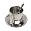 Edelstahl Kaffeetassen Set Doppelwandig Rostfrei Modern Latte Cappuccino Teetasse für Zuhause Büro Café Camping