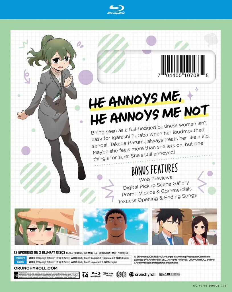 My Senpai Is The Complete Season North American Edition Annoying [Blu-ray] (12 Episodes)
