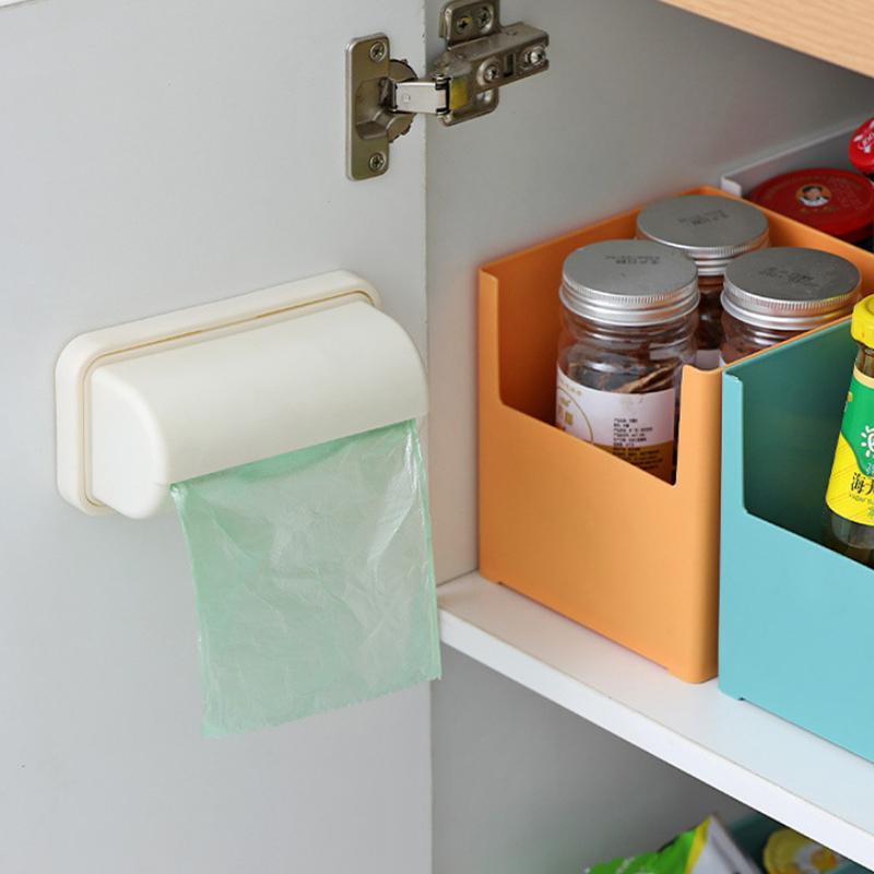 Wall Mount Trash Bags Storage Box Garbage Bag Dispenser For Kitchen Bathroom Plastic Bags Container Organizer Grocery Bag Holder