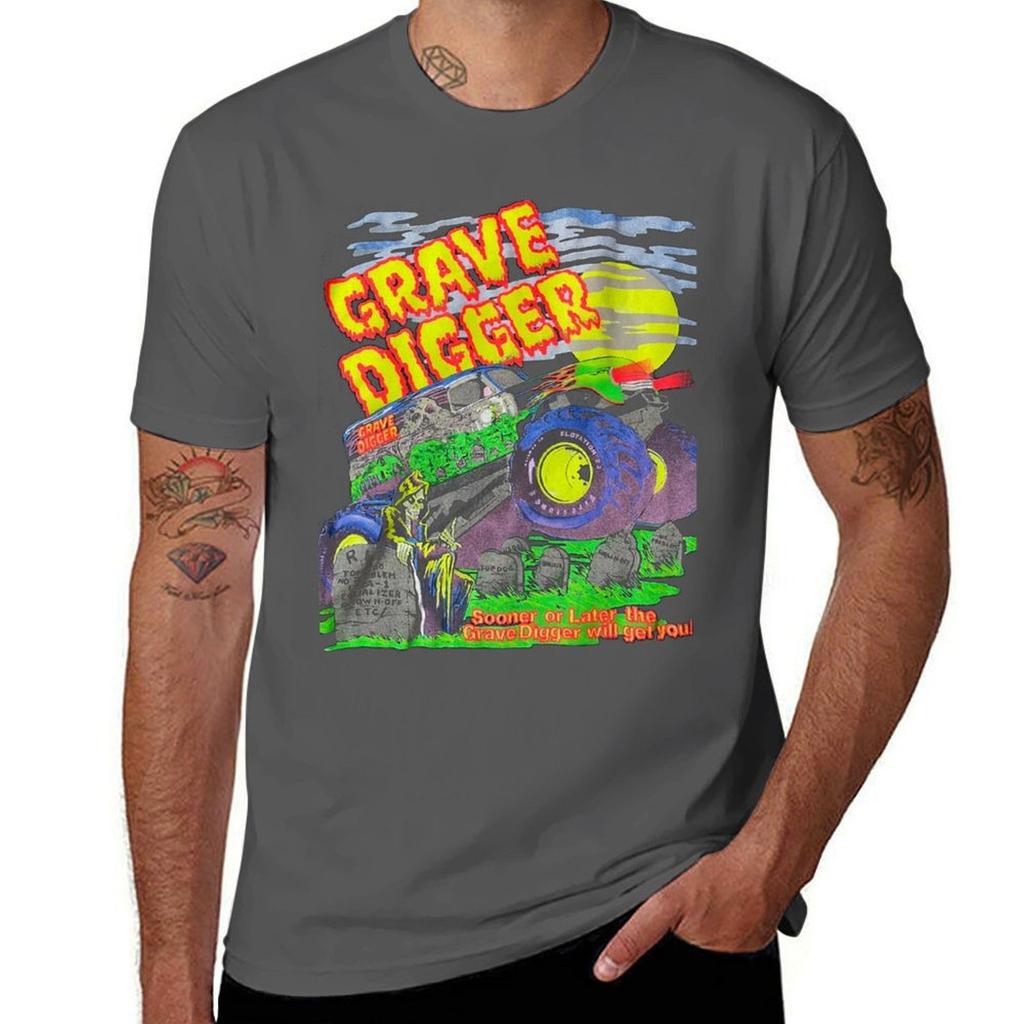 Grave Digger Will Get You Racing Vintage Tshirt Plus Size Lightweight Tee Shirt Tshirt