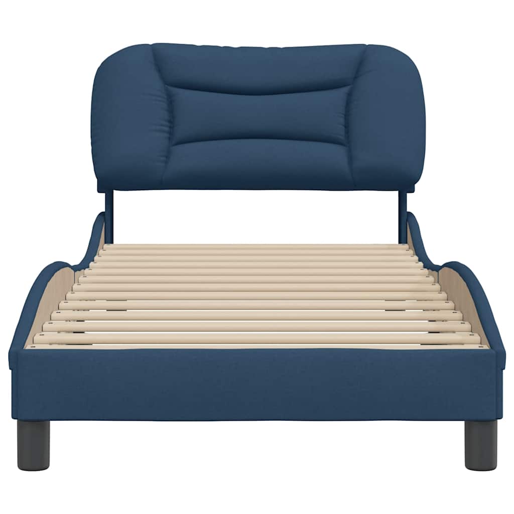Bed Frame without Mattress  Hvar  Blue 80x200 cm Fabric