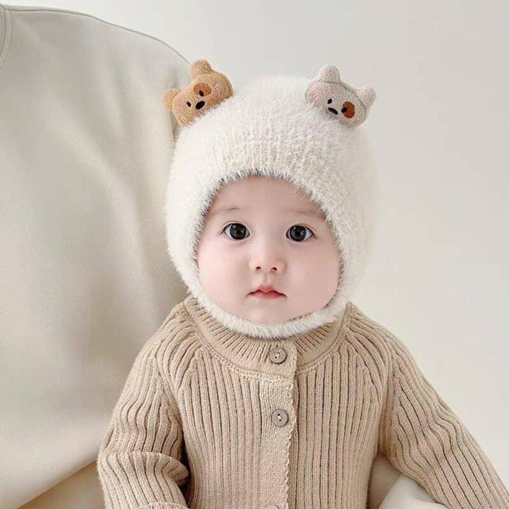 Plush Infant Beanie Cartoon Earflap Hat Cute Baby Hat Baby