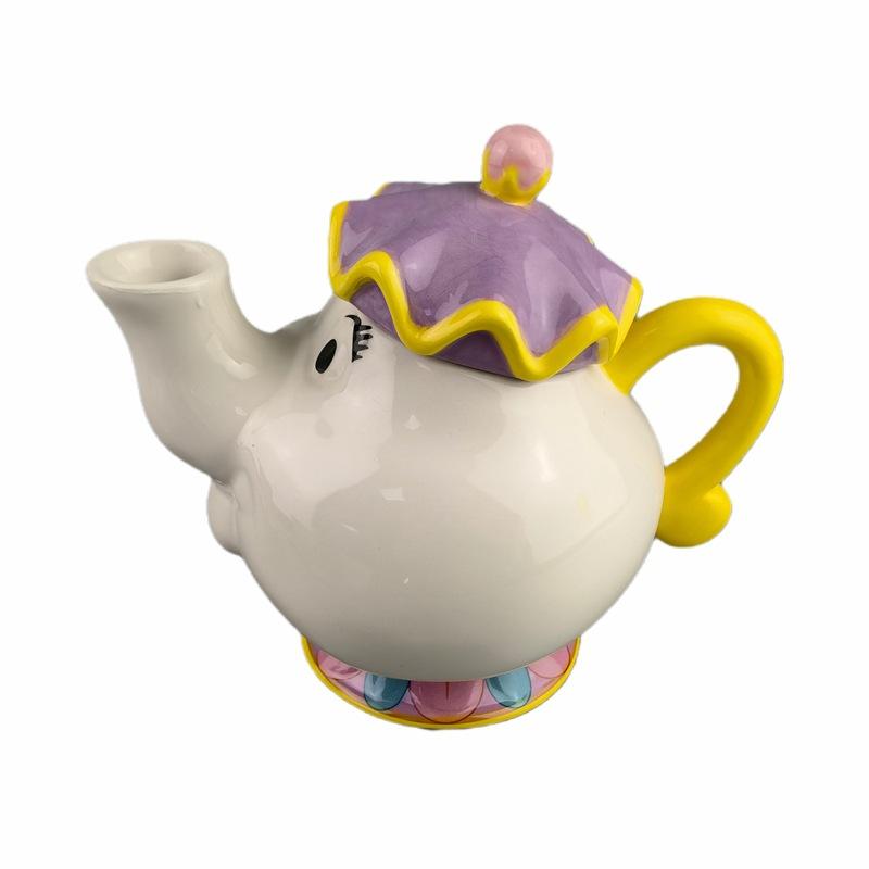 Strictly Selected Tea Pot Mrs. Archie Cup Beautiful Woman and Beast Teapot Gilded Plate Teacup