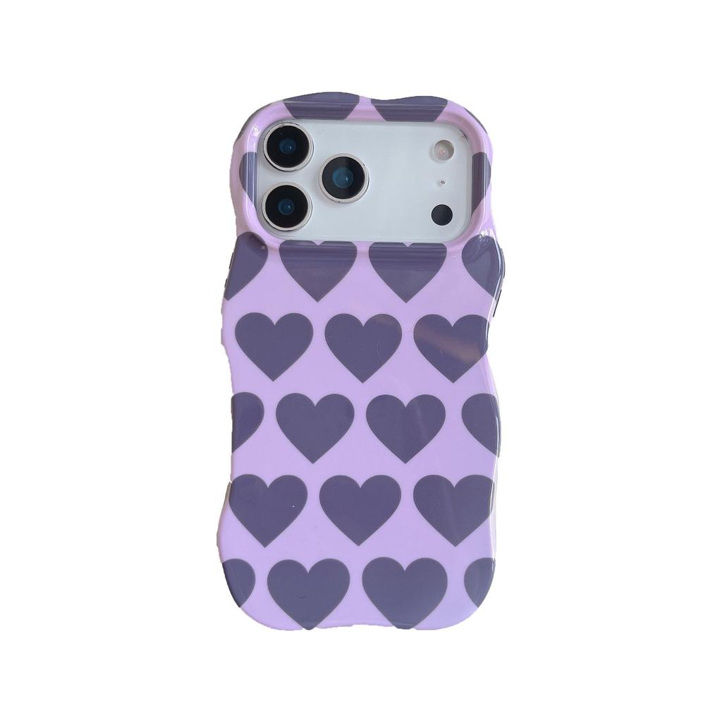 Niche Heart Color Block Case & Film for iPhone 17/16/15/14 Pro Max