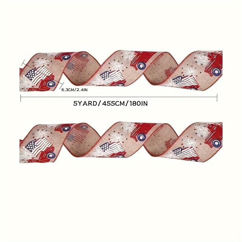 Stylish Independence Day Themed Ribbon Pack Featuring Four Distinctive Patterns For Diy Projects