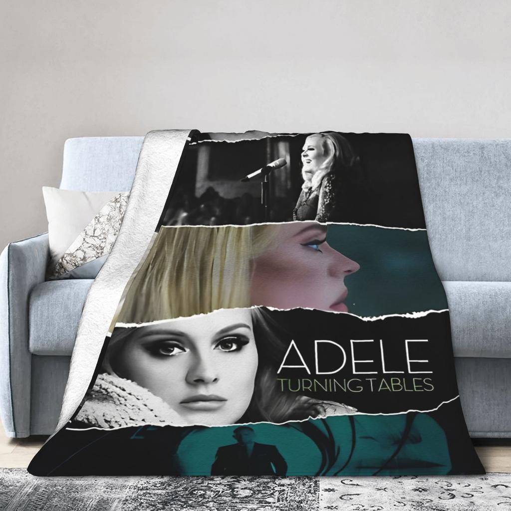 Adele Alternative Poster Blanket  Warm Novelty Plush Throw Blanket For Couch Chair Travel Office Flannel Bedspread Bed Cover