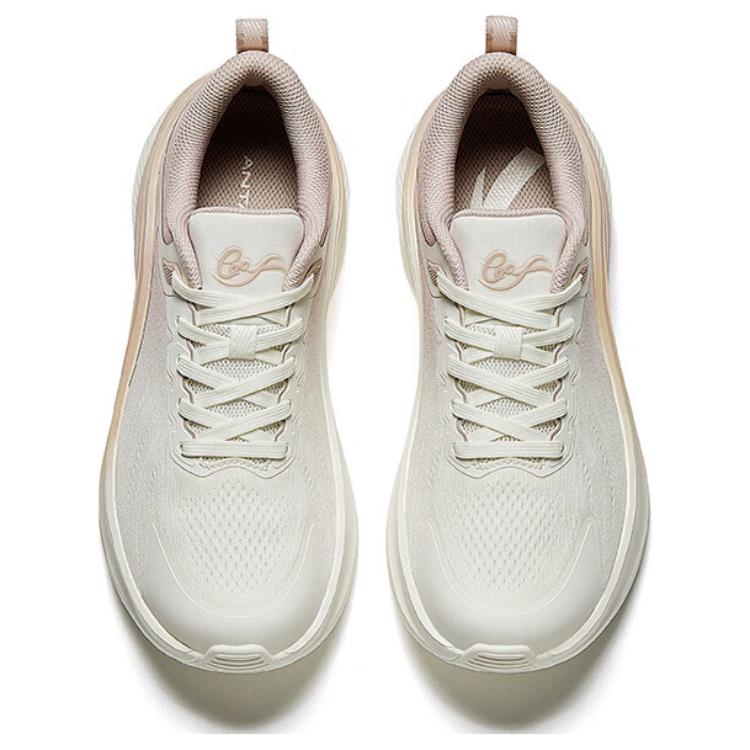 New Anta Anti Slip Wear Resistant Low Top Casual Running Shoes Women's White Pink 122445535-1