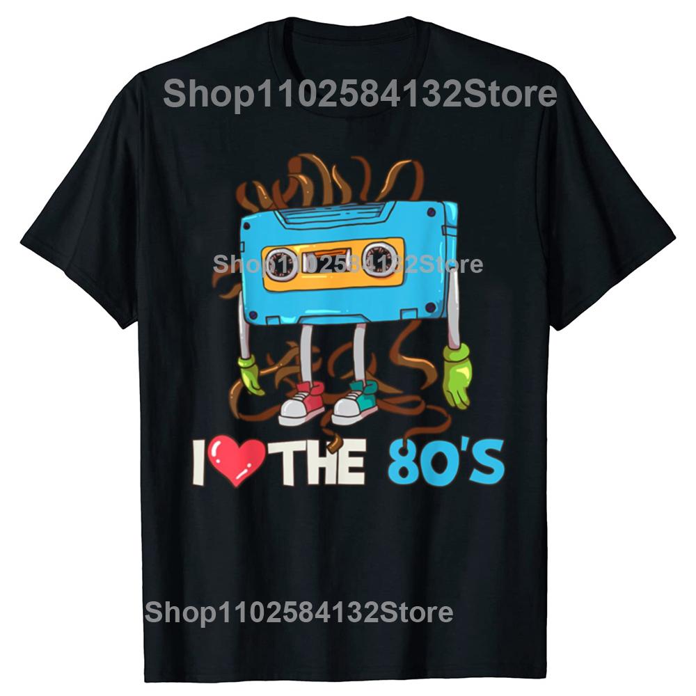 Funny 1980 80s Cassette Tape Graphic Tshirts Men Womens Fashion Casual Tshirt 100 Cotton Loose Oversized T Shirt