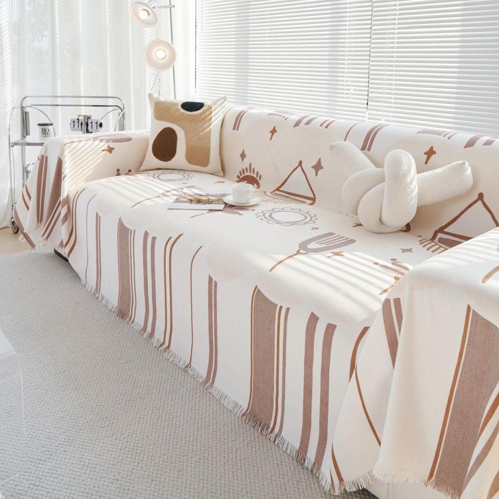 Living Room Couple Position Modern Waterproof Camping Picnic Blanket Cover  Nordic Chenille Sofa Cover Mat Throw Blankets