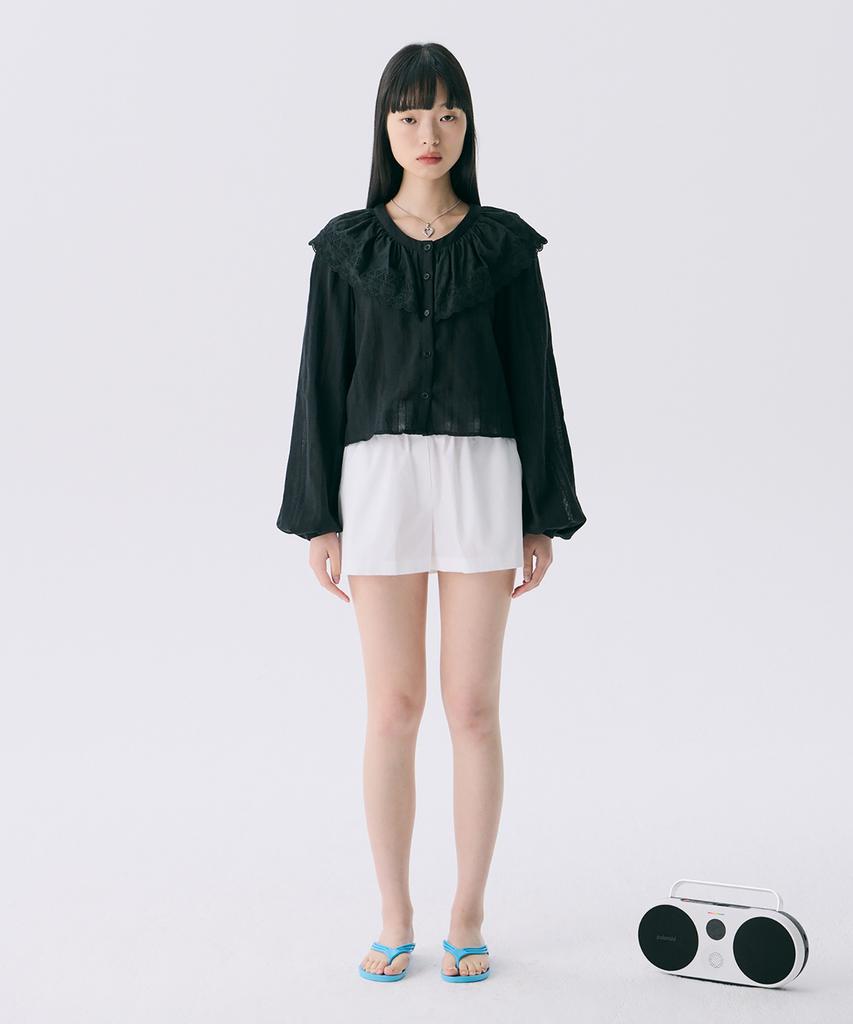 JUNEJUNE SPACE Vol12. Ruffle Blouse_Black(Vol12. Ruffle Blouse_Black)