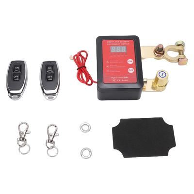 Intelligent Battery Disconnect Switch, 12V 24V Digital Display Manual Remote Battery Isolator for Cars, SUVs, MPVs, EVs