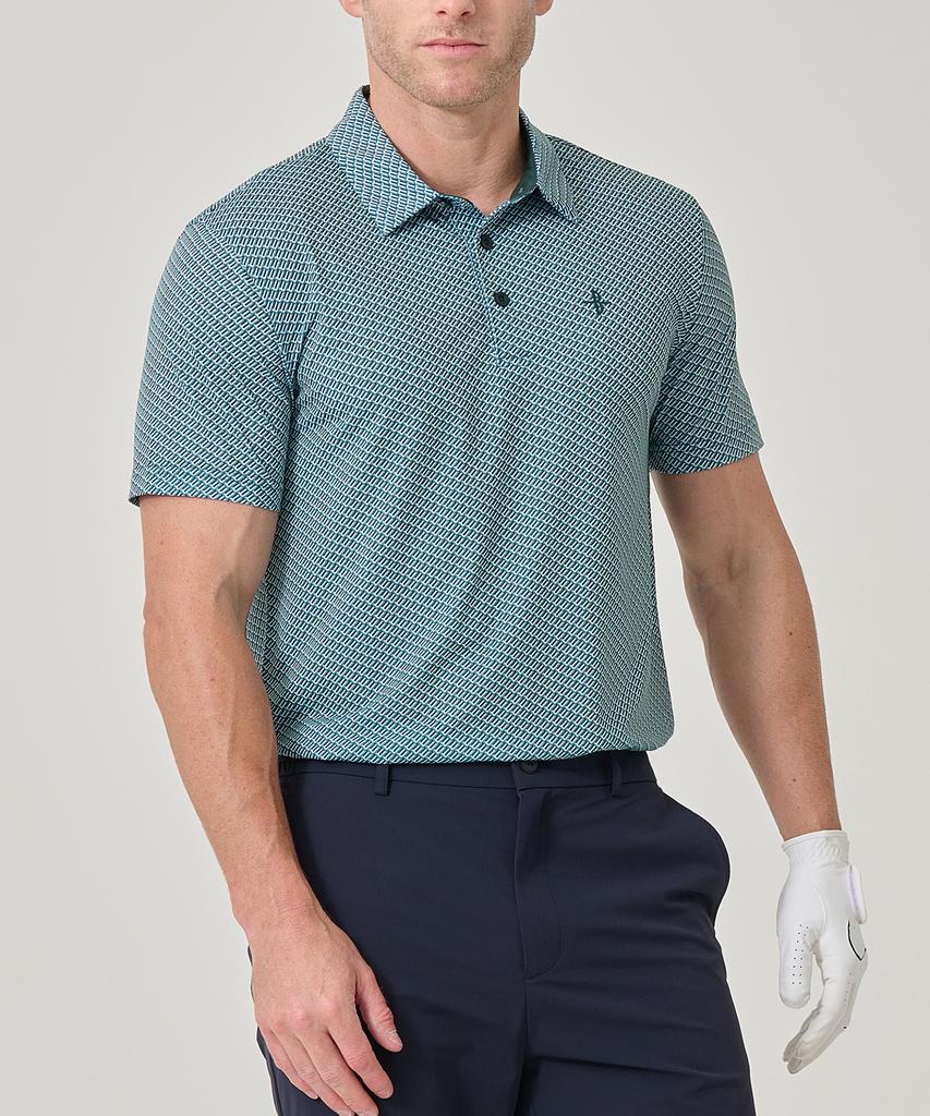 BILTMORE Men'S Plaid Print Collared T-Shirt
