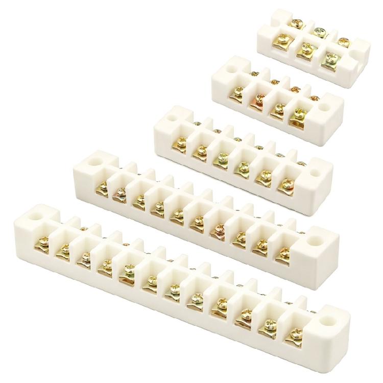 30A High Temperatures Ceramic Junction Block 800℃ Heat Proof Wiring Terminals Block For Factory And Petrochemical Wiring Needs