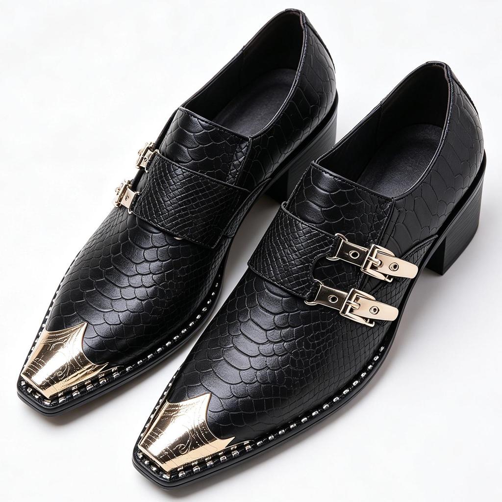 Men's Glossy Patchwork Leather Lace-up Formal Shoes, Sizes 39-48, Ready To Ship with Quick Turnaround