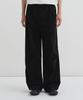 DRAW FIT Essential Wide One-Pleat Corduroy Pants [Black]