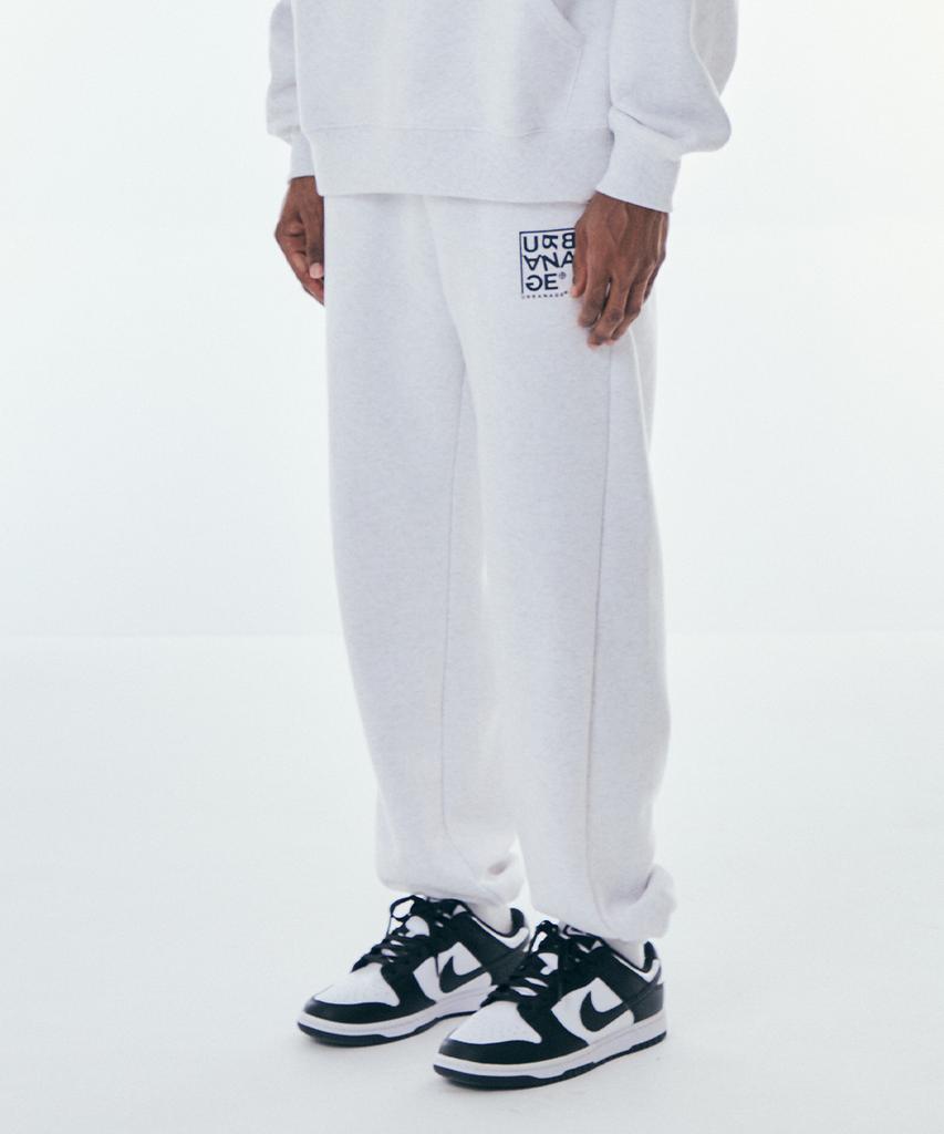 URBANAGE Logo Point Jogger Pants White Melange