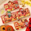 4pcs Thickened Lucky Red Pocket Cartoon New Year Red Packet Red Envelope Bag  2026 Horse Year