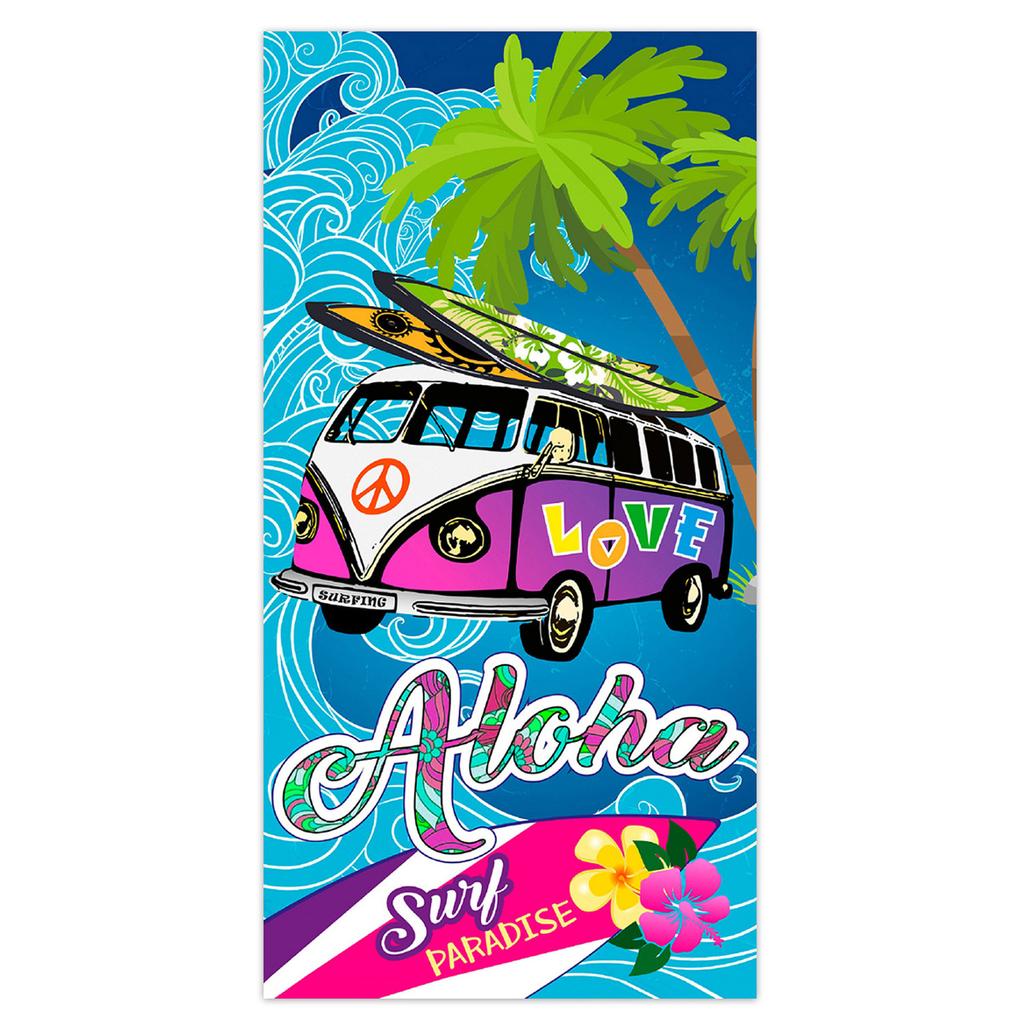 Cartoon Bus Beach Towels Soft Pool Swimming Microfiber Towels for Adults Men Camping Bath Towel Cruise Vacation Gifts