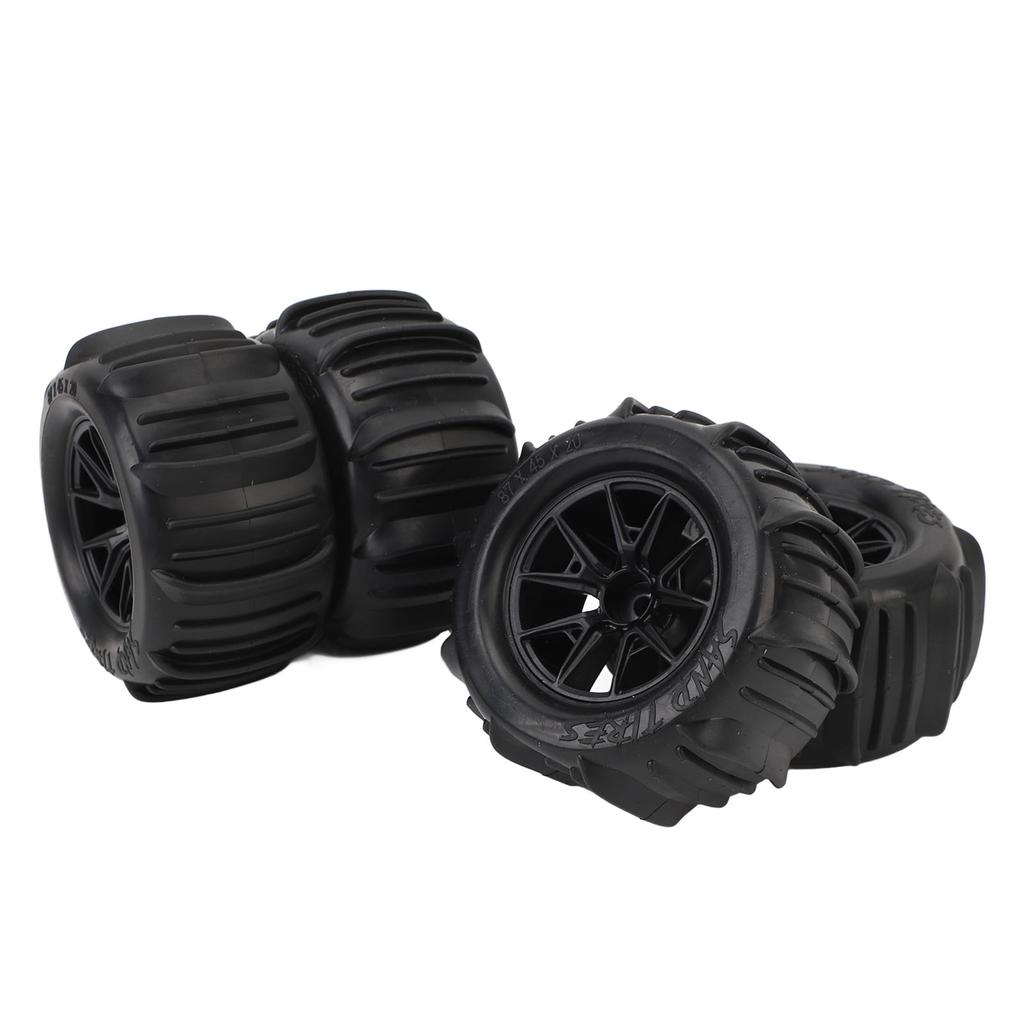 4PCS RC Wheel Tires 12mm Hex Hub 85mm Diameter Rubber Tire Replacement for 16A01 16A02 16A03 16A04 16A08 1/16 RC Car