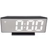Digital Alarm Clock LED Mirror Screen USB Charging Automatic Dimming Electronic Clock for Bedroom