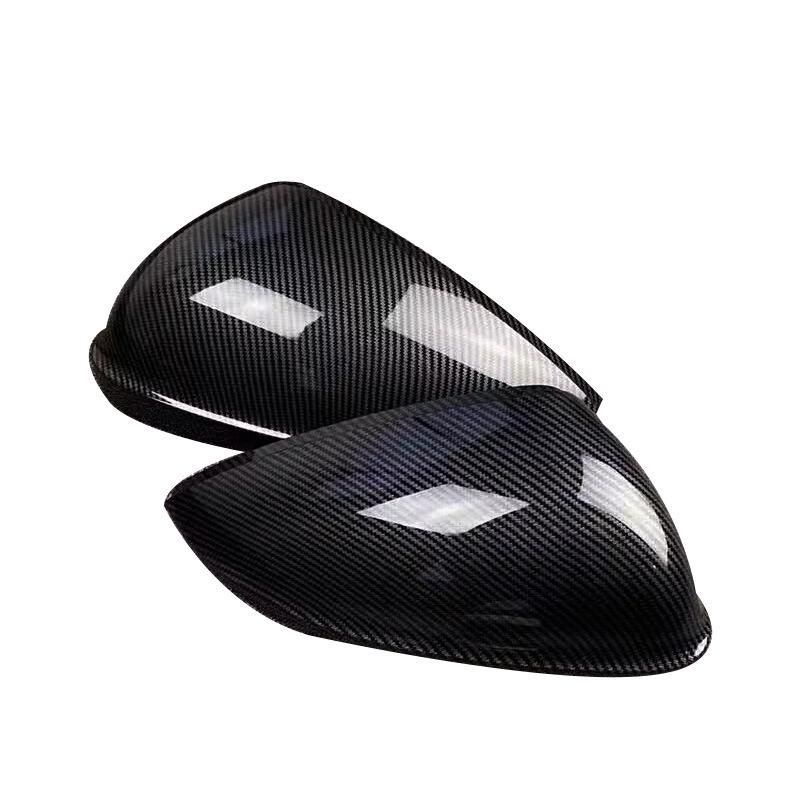 Carbon Fiber Pattern Gloss Black Rearview Mirror Cover for 19-21 Volkswagen Lamando