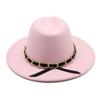 British Jazz Hat Men'S And Women'S Wool Hat Simple Felt Big Eave Hat Tide Flat Edge Hat