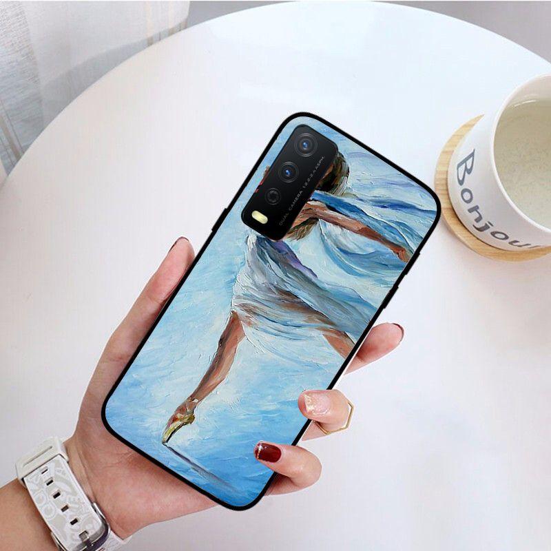 Ballett tanzendes Mädchen Ballerina Ölgemälde Handyhülle Für vivo Y31 Y30 Y33S Y11S Y12 Y17 Y20 Y21S Y1S Y53S Y15 Y19 Y91C V23Hülle