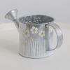 Vintage Embossed Iron Flower Pot Small Flowers Vase Watering Can Hanging Plant Balcony Bucket Home Garden Decorations Ornaments