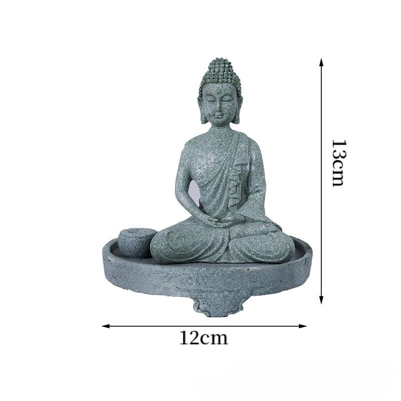 

Meditating Buddha Statue Zen Incense Holder Home Decoration Garden Bonsai Aquarium Fish Tank Feng Shui Figurine Collection