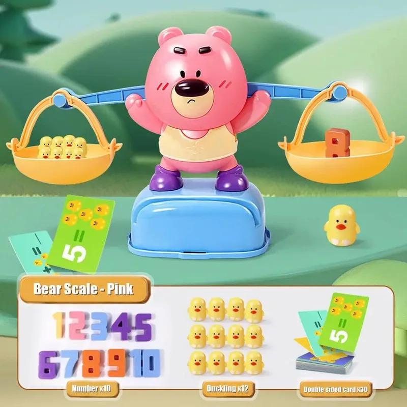 Giocattoli Educativi per Contare Matematica Bambino Apprendimento dei Numeri Giocattolo per Contare i Numeri Gioco di Equilibrio Matematico Orso