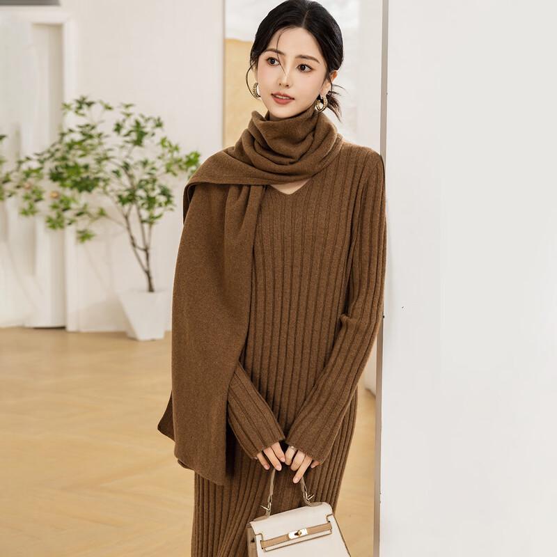 Mocana Women's Fashion Long-Sleeve Midi Knit Dress