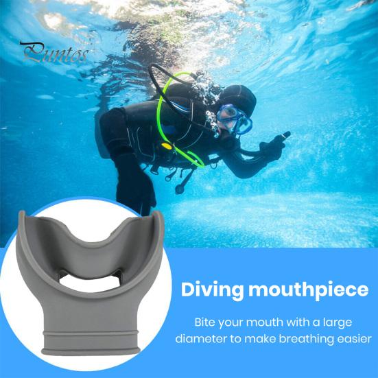 Anti-slip Diving Mouthpiece Silicone Scuba Food Grade BPA Free Snorkel Deep Snorkeling Underwater Tongue Guard Accessories Bite