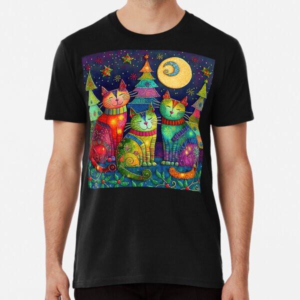 Happy Friendly Colorful Cats 4  S to 5XL Made in the AU/USA T-Shirt