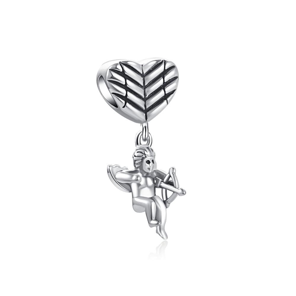 New copper Angel An Arrow Pierces The Heart Charm Of Chain Beaded Compatible With Authentic Bracelets Do It Yourself Ladies Jewellery