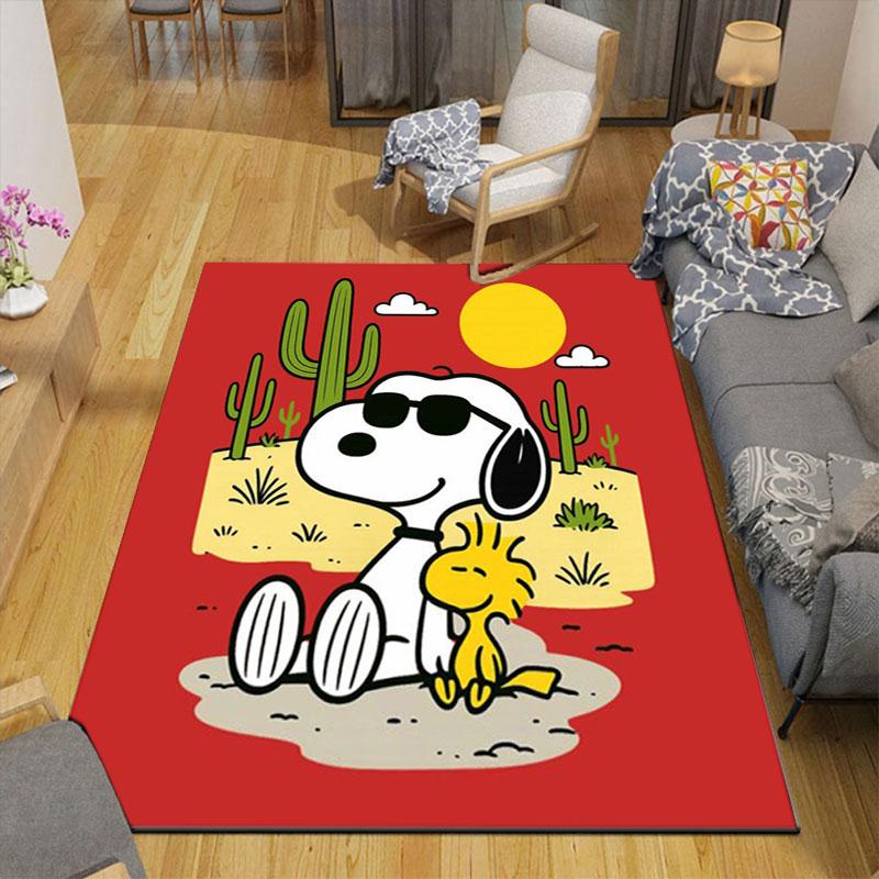 Cute Snoopy Cartoon Print Welcome Mat, Non-slip Decorative Home Rug, Suitable for Use In the Bedroom, Bedside, or Doorway.