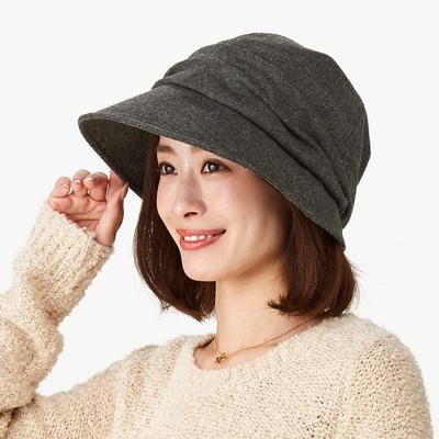 IMedia Grau Schiebermütze Schlank Stilvoll Bedeckt Ohren für einen Schlankeren Kopf Damenmütze, Mütze, Herbst/Wintermütze, Look, Umfang 54-59cm
