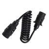 Filo a Molla per Rimorchio 12V 24V 2M 7 Fili a Spirale per Traino Veicoli Commerciali Camper Auto Barche