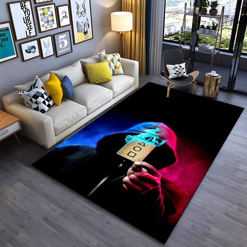 

3D Printed Mysterious Hooded Figure Carpet, Modern Home Decor Rug Suitable for use as an anti-slip for living room bedroom sofas 40x60cm( 15x23in )