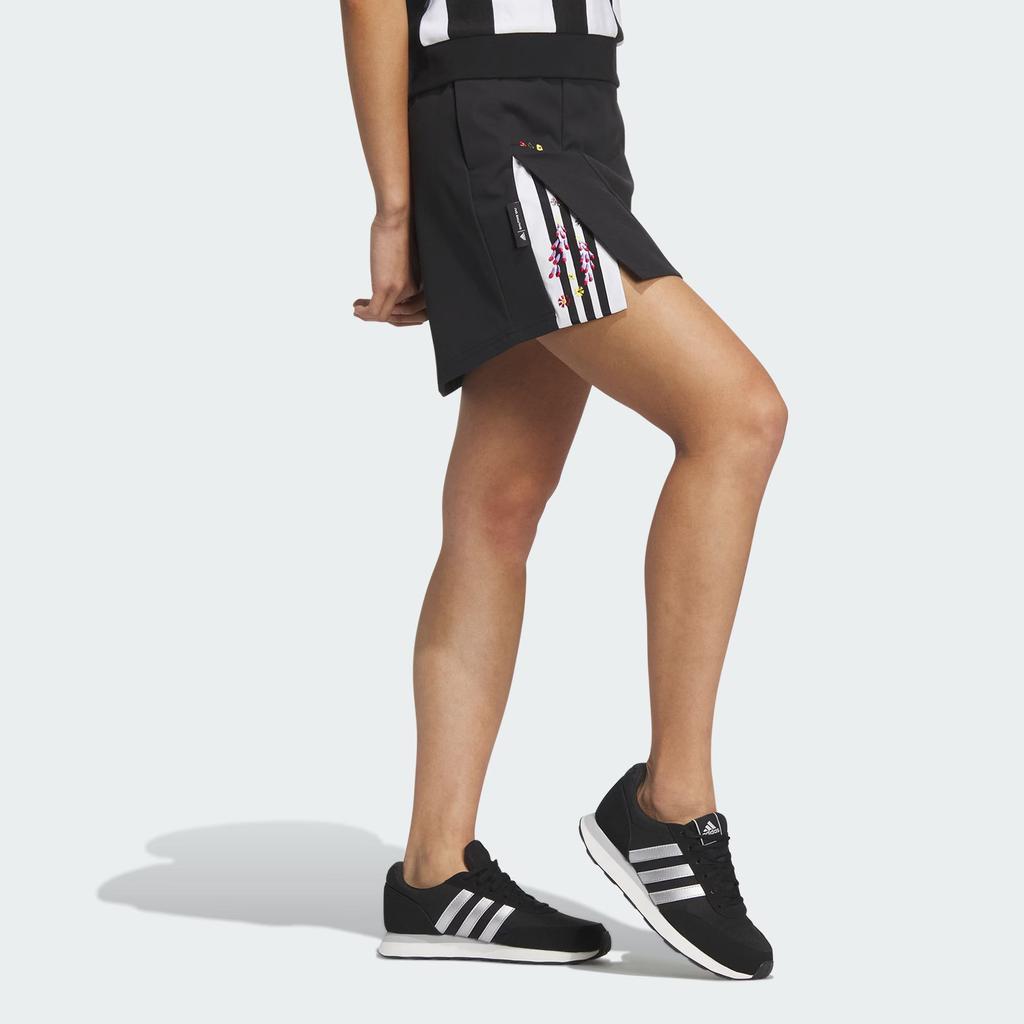 Adidas X Shuting Qiu Co-Branded Series American Retro Solid Embroidered A-Line Sports Casual Mini Skirt Women Skirt Black IM8451