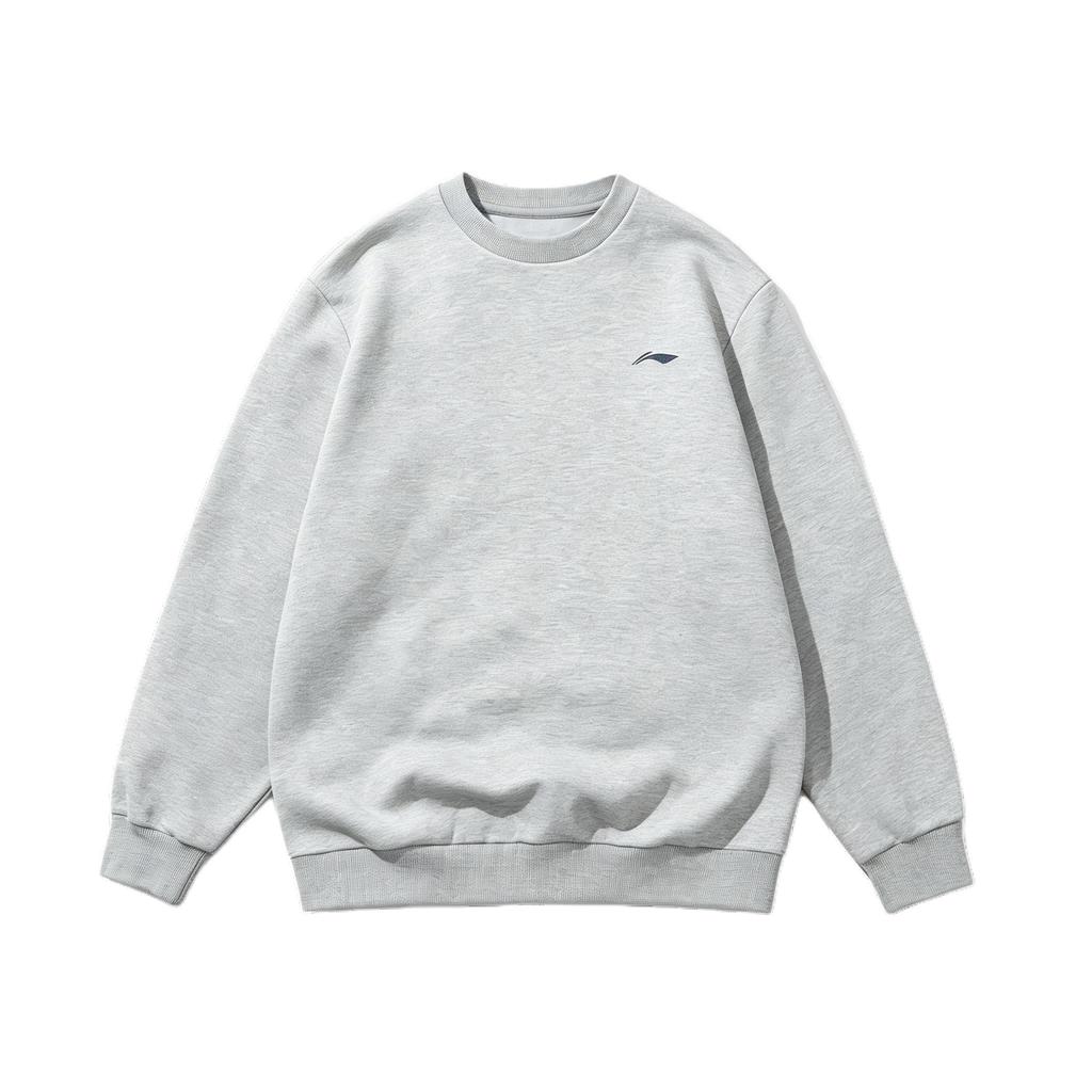 Li-Ning Fashionable Versatile Ribbed Cuff Crew Neck Hoodless Sweatshirt Men tops AWKNW61-2