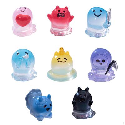 Halloweenské figurky duchů ozdoby malé roztomilé mini sošky pro domácí párty potřeby