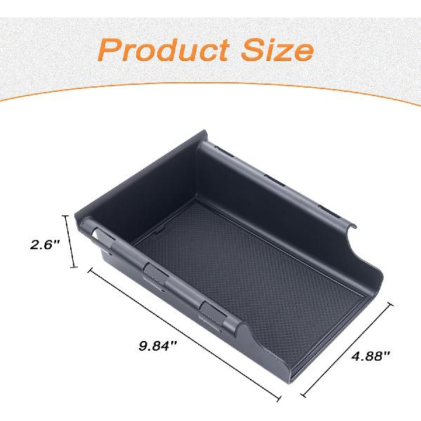 JKCOVER Front Under Seat Storage Organizer Tray Compatible With Jeep Wrangler JL/JLU 2018-   2024 2025 And Jeep Gladiator JT Truck - 2024 2025 Hidden