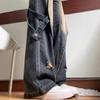 American High Street Retro Hiphop High Waist Jeans Women's Summer Loose Design Sense Niche Straight Wide Leg Pants Tide