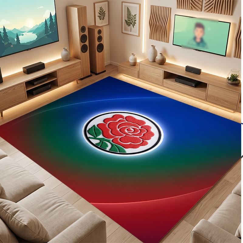 Blackburn Rovers Fußball Druck Kristall Samt Teppich, Bequem Wasserabsorbierend Rutschfest Innenboden Teppich