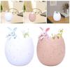 Cute Eggshell Rabbit Figurine Resin Tabletop Ornament for House Decor Easter Miniature Decoration