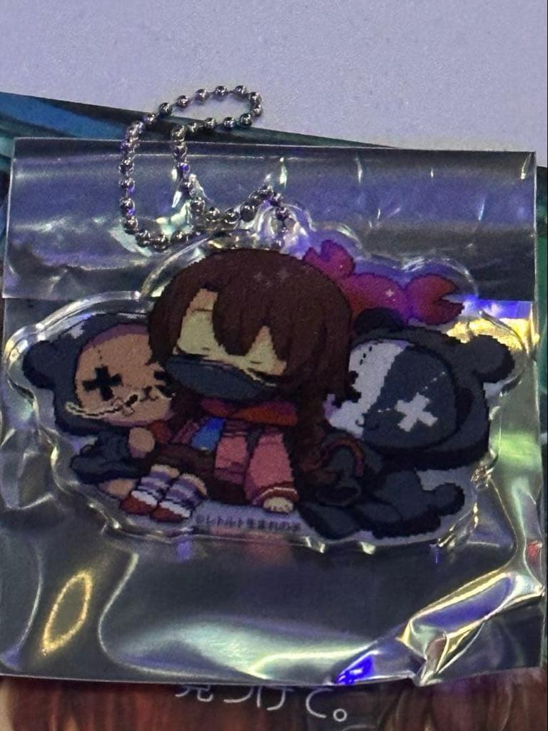 [USED] Anonymous Delivery Retort Born Child Escape Game Acrylic Keychain Participant Bonus